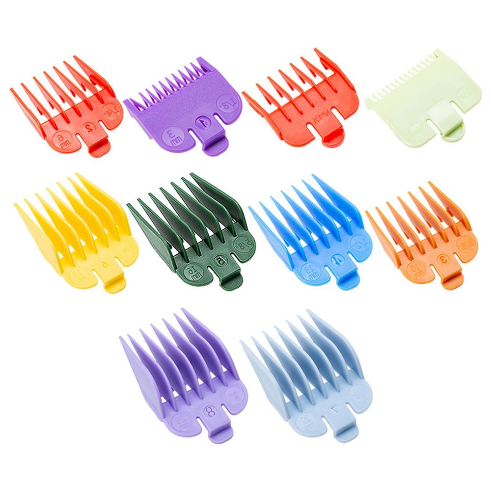 10 Pcs Hair Clipper Guards Combs,Multi Size Limit Combs for Most Clippers Trimmers,Replacement Hair Clipper attachments