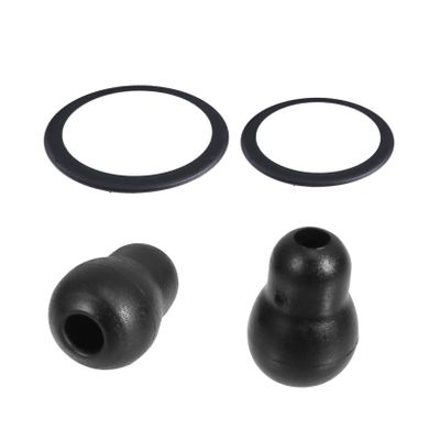 NOLITOY 2 Sets Earbud Replacement Diaphragm Ear Tip Kit, Black Pvc Earplug Accessories for Stethoscopes with Metal Parts, for Clinic and Winter Use