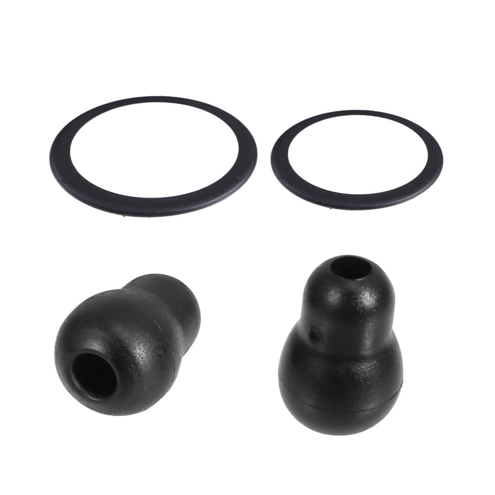 NOLITOY 2 Sets Earbud Replacement Diaphragm Ear Tip Kit, Black Pvc Earplug Accessories for Stethoscopes with Metal Parts, for Clinic and Winter Use