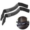 Universal and Adjustable Handle, 2pcs Black Polyester + Nylon Car Interior Rear Handle Passenger Safety Grip Handle for Any Round or Square Cushion or Non Cushion Rod view 4