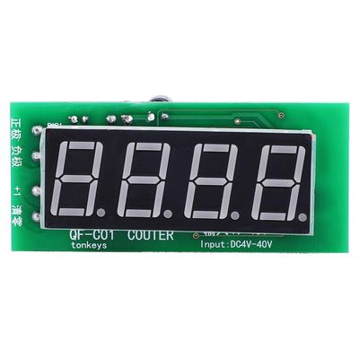 4,Digit Digital Display Counter Module with Memory Function, Wide Voltage for DC4,40V,Electrical Supplies Accessories,Used for Counting Range 0,9999