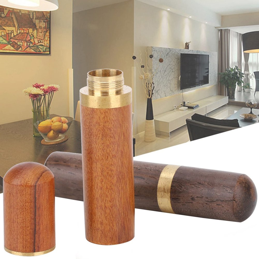 2 Pcs Household Hand Needle Box Ebony Rosewood Needle Storage Container Leather Tool Organizer Ebony Rosewood Sewing Storage Leather Tools (Ebony+Rosewood)