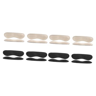 Healeved 8pairs Self-Adhesive Heel Grips High Heel Back Pads for Non- Cushioning Blister and Foot Care Black Skin Color Options for Women and Girls