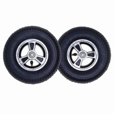 200 x 50 Electric Wheelchair Front Wheels, 8 Inch Pneumatic Tire Replacement Wheel, Anti-Slip Wear-Resistant Rubber Wheel for Disabled Vehicles, Walker, Strolle