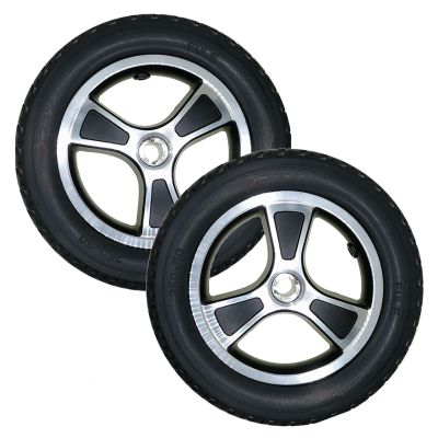 12 Inch Rear Wheels for Electric Wheelchair Replacement Wheel, Solid Non-Inflatable PU Wheel, Wheelchair Accessories Anti-Slip Casters Rollers for Walker, Stroller, Rollators