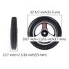 12.5x2 1/4 Electric Wheelchair Rear Wheels, 12 1/2 Inch Wheelchair Replacement Wheel, Solid Tire, Wheelchair Accessories, with 11/16" Bearing (1 Set of 2) view 4