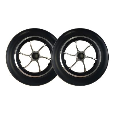 10 Inch Wheelchair Front Wheels Replacement, Solid Anti-Slip Tire for Electric Wheelchair, Wear-Resistant PU Rollator for Casters Rollers, Walkers