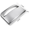 Domensi 12 Pcs Stainless Steel Toilet Seat Cover Dispenser Commercial Toilet Seat Wall Mount Half Fold Toilet Cover Holder with Screws for Office Restaurant Home Bathroom School, 16.4 Inch (Silver) view 2