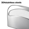 Domensi 12 Pcs Stainless Steel Toilet Seat Cover Dispenser Commercial Toilet Seat Wall Mount Half Fold Toilet Cover Holder with Screws for Office Restaurant Home Bathroom School, 16.4 Inch (Silver) view 3