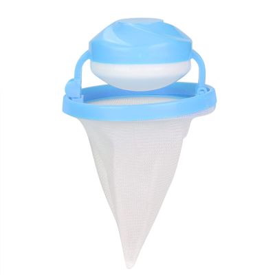 3 PCS Lint Catcher for Laundry, Reusable Lint Catcher Washing Machine Floating Lint Mesh Bag Laundry Hair Catcher Pet Hair Remover (Blue)