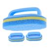Anneome 3pcs Handheld Sponge Brush Set with Handle, Lightweight Blue Kitchen and Bathroom Cleaning Tool, Easy to Use Tile Ceramics Scrubbing Sponges for Countertops and Bathtubs view 1
