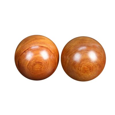 ORFOFE 2pcs Wooden Massage Balls Round Fitness Balls Hand Exercise Muscle Stretch for Home Shop Use