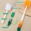 5 in 1 Bottle Brush, Multifunctional Water Bottle Cleaning Brush, Long Handled for Cleaning,Cleaning Brushes for Small Spaces Water Bottles Cleaning Brush for Bottles/Glass/Cups (Green) view 3