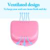 3 Pcs Retainer Case, False Teeth Container, Partial Mouth Guard Case, Orthodontic Denture Storage Box for Denture, Sport Mouth Guard, Brace, Splint, Dry and Breathable (Pink, White, Blue) view 3