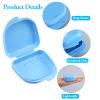 3 Pcs Retainer Case, False Teeth Container, Partial Mouth Guard Case, Orthodontic Denture Storage Box for Denture, Sport Mouth Guard, Brace, Splint, Dry and Breathable (Pink, White, Blue) view 4