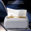 Tissue Holder for Bathroom, Tissue Box Holder, Silicone Tissue Box Holder with Suction Cup Base, Tissue Dispenser, Rectangular Tissue Organiser with Wide Opening for Living Room, Car view 2
