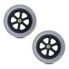 12 Inch Rear Wheel Replacement for Manual Wheelchairs 1 Pair, 12 1/2  2 1/4 Polyurethane Solid Tire, ABS Plastic Wheel Hub(Grey) view 1