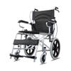 12 Inch Rear Wheel Replacement for Manual Wheelchairs 1 Pair, 12 1/2  2 1/4 Polyurethane Solid Tire, ABS Plastic Wheel Hub(Grey) view 2