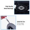 12 Inch Rear Wheel Replacement for Manual Wheelchairs 1 Pair, 12 1/2  2 1/4 Polyurethane Solid Tire, ABS Plastic Wheel Hub(Grey) view 4