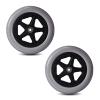 1 Pair 6/7/8inch Wheelchair Front Wheel Replacement Parts, Rubber Solid Casters, PU Non-Pneumatic Tires, 8mm(1/4") Bearing(Grey,7in/17cm) view 1