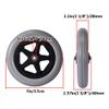 1 Pair 6/7/8inch Wheelchair Front Wheel Replacement Parts, Rubber Solid Casters, PU Non-Pneumatic Tires, 8mm(1/4") Bearing(Grey,7in/17cm) view 3