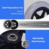 1 Pair 6/7/8inch Wheelchair Front Wheel Replacement Parts, Rubber Solid Casters, PU Non-Pneumatic Tires, 8mm(1/4") Bearing(Grey,7in/17cm) view 4