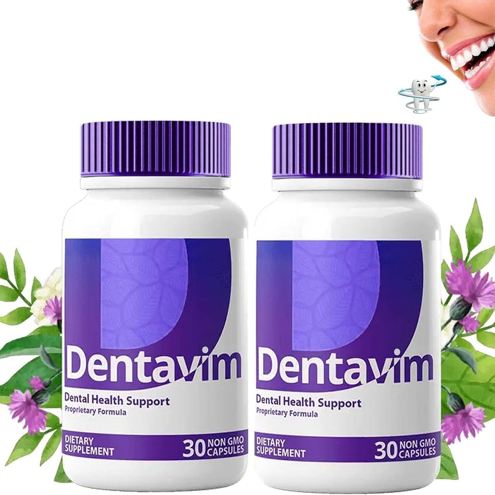2024 Best Dentavim Capsules All Natural Care for Teeth and Gums, Dentavim Health Supplement for Overall Oral Protection & Fresh Breath (2pcs)