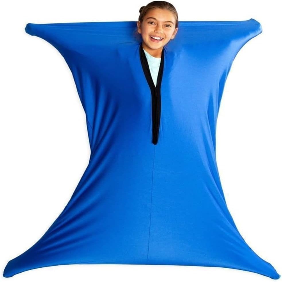 DTREEL Sensory Body Sock Sensory Toy Years With Autism And Sensory Processing Disorders Sensory Sack Full Body Wrap Provides Deep Pressure Input To Relieve Stress(Blau a,S)