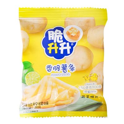 McKona Delicious Ready-to-eat French Fries Fresh-cut French Fries Snacks in Different Flavors (20G*10PCS) (Sea salt lemon flavor)