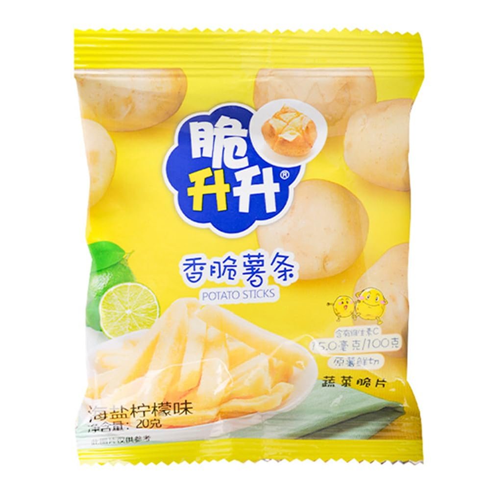 McKona Delicious Ready-to-eat French Fries Fresh-cut French Fries Snacks in Different Flavors (20G*10PCS) (Sea salt lemon flavor)
