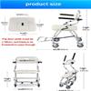 SXTYFBB Shower Stool for Seniors Foldable with Backrest and Brake, Shower Chair with Wheels, Bathroom Stool with Hygiene Cutout, for Elderly People and Pregnant Women A view 4