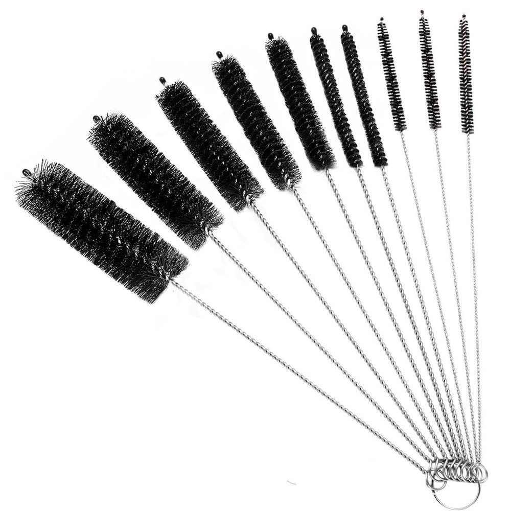 11 inch Straw Cleaner Brush, 10 Pack Extra Long Bottle Straw Cleaning Brushes for Reusable Metal/Glass Straws, Sippy Cups, Water Bottles Spouts & Small Pipes