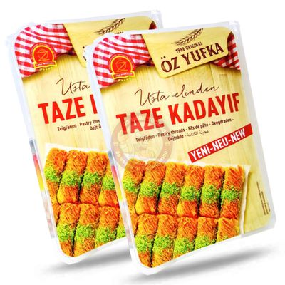 The Best Match use Dubai Chocolate Original Melis Fresh Kataifi 2 Pack Kadayif Shredded Fillo Dough Pastry Threads Taze Kadayif for Dubai Chocolate 400 Gr by BAKKALIM UK