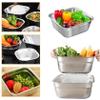 Dish Tub for Kitchen Sink Large Capacity Stainless Steel Basin with Rolled & Wide Edge Stackable Washing Basket for Fruit Vegetable Kitchen Accessories, with Drain Hole Vegetable Washing Basket Wash B view 3