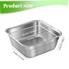 Dish Tub for Kitchen Sink Large Capacity Stainless Steel Basin with Rolled & Wide Edge Stackable Washing Basket for Fruit Vegetable Kitchen Accessories, with Drain Hole Vegetable Washing Basket Wash B view 4