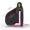 3D Stegosaurus Series - Stegosaurus with Long Spikes, Black Chastity Lock, Breathable Chastity Device for Men, Flat Ring(GebogenerRing) view 4
