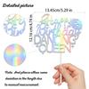 Young and Sweet Only 17 Cake Topper, 17th Birthday Decorations for Girls, Cheers to 17 Years Birthday Party Decoration Supplies, Happy 17th Birthday Cake Topper Holographic view 2