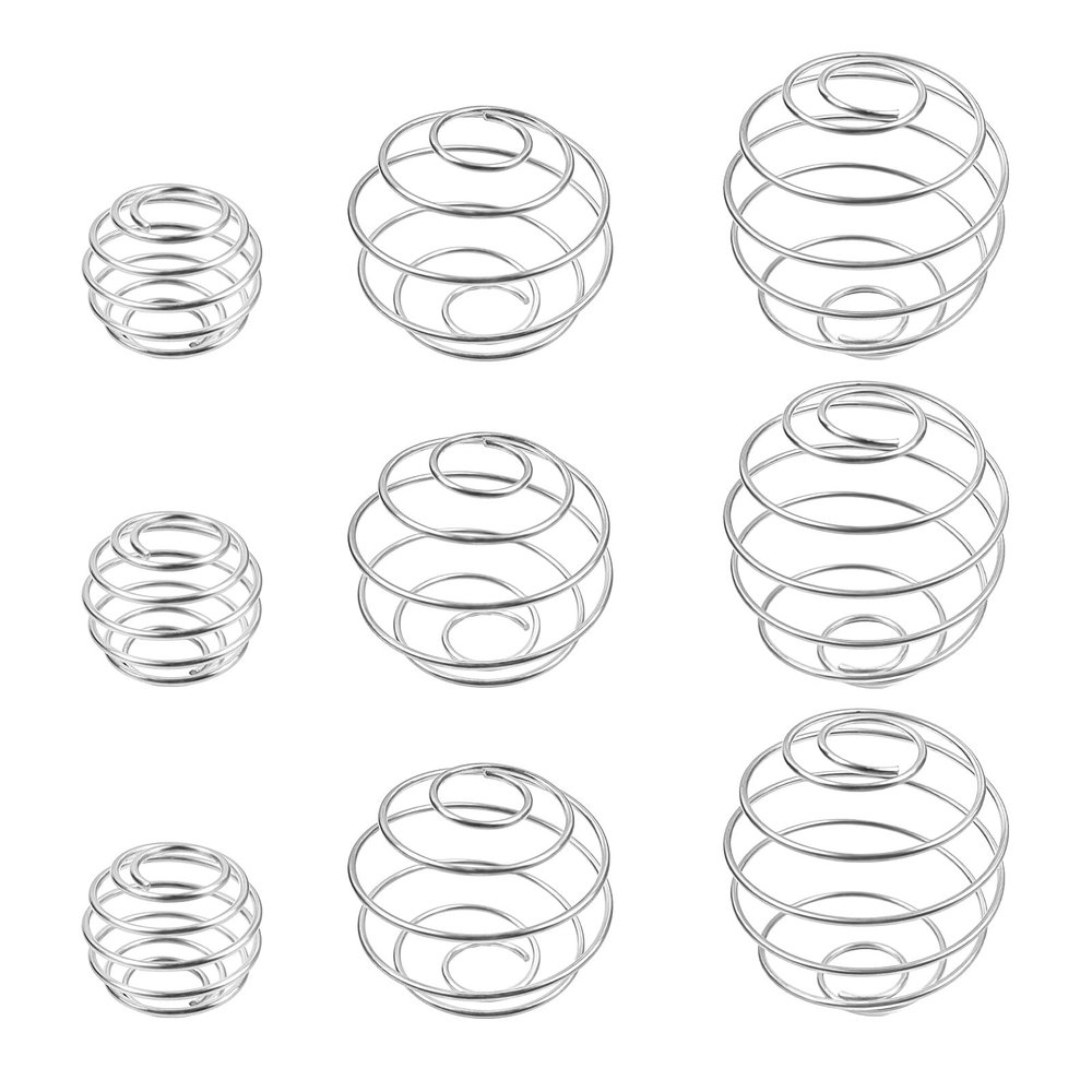 9 Pcs Protein Shaker Ball Silvery Shaker Ball with 3 Size Wire Whisk Ball Stainless Steel Bottle Mixer Ball Supplements Shaker Ball Suitable for Protein Mixed Drinks Milkshakes Supplements ect