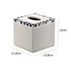 DFHS46JK Tissue Box Cover European Luxury Tissue Box Drawer Box Creative Beige Shell Leather Square Roll Paper Drawer Box In Living Room view 2