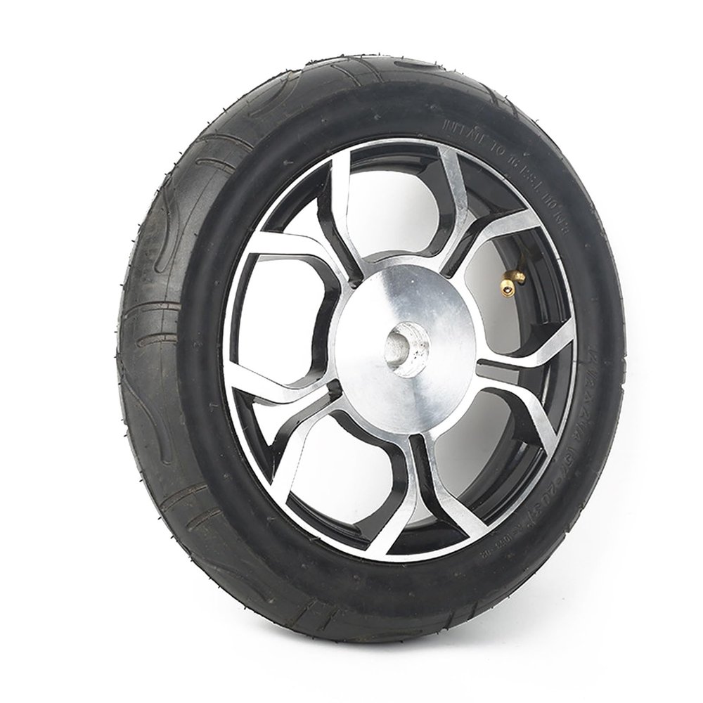 12inch Electric Wheelchair Rear Wheel Accessories, Pneumatic Tire, Bearing 17mm (5/8) - Wheelchair Wheels Replacement