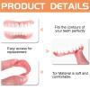 Temporary Dentures 2 Pairs Missing Tooth Replacement Kit, Clip on Veneers Teeth Top and Bottom for Whitening, False Teeth Veneers Smile Dentures Adhesives for Men Women view 4