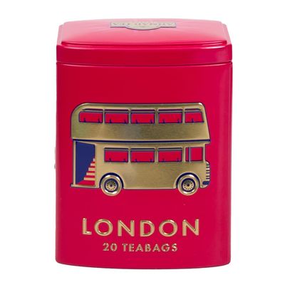 Ahmad Tea London Gifts | Colourful London Caddy with English Breakfast | Gift | London & English Souvenirs | 20 Teabag Sachets | 1 Flavour