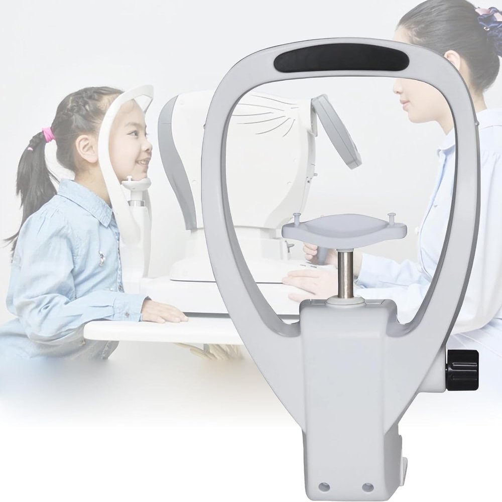 Chin Rest Forehead Support Optometry Accessories, 40mm Lifting Distance, Lifting Chin Bracket with Adjustment Knob, for Auto Refractometer and Other Devices, Ophthalmic Auto Refractometer Rest Vision