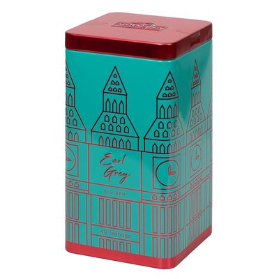 Ahmad Tea London Gifts | Contemporary London Caddy with Earl Grey | Gift | London & English Souvenirs | 40 Teabag Sachets | 1 Flavour