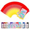 100 Pack Bags with Clear Window,Scratch Resistant Hand Holographic Packaging Pouch,Resealable Bag for Small Bussiness Cookies Jewelry Candy Sample (Red Yellow, 3.54 * 6.31 inch) view 1
