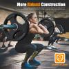 Wilitto Rubber Grip Plates,Rubber Weight Plates2-Inch Weight Plates for Weightlifting and Strength Training Cast Iron Weight Plates, Barbell Weight Plates Set for Home Gym B view 3