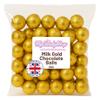 Milk Gold Chocolate Balls 250g - Luxury Solid Foil Individual Chocolates - Elegant Gold Chocolate Balls for Weddings, Parties, Easter, Valentines & Christmas - UK Made view 1