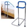 NWBZBH Bed Rails for Elderly Adults, Dual Handle Grab Bars Height Adjustable Bed Rail Bed Assist Bar Bed Rails for Seniors, Bedside Assist Bar with Floor Support, Bed Safety Handles Rails view 3