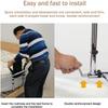 NWBZBH Bed Rail Bed Rails for Elderly Adults,Bedside Handrail with Storage Pocket,Safely Assist Handrail Bar Fall ion for Pregnant Women,Seniors,Handicap view 3