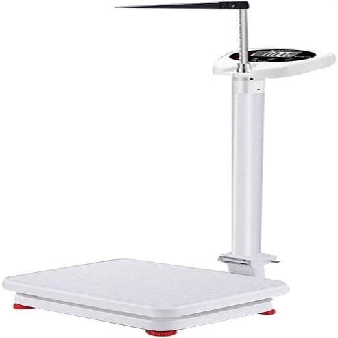 Physician Weight Scale With Height Pole,Bathroom Scale Electronic Height And Weight Scale, Digital, Lcd Liquid Crystal Display, High Precision Sensor, Measurement 70-190Cm(White,120kg)